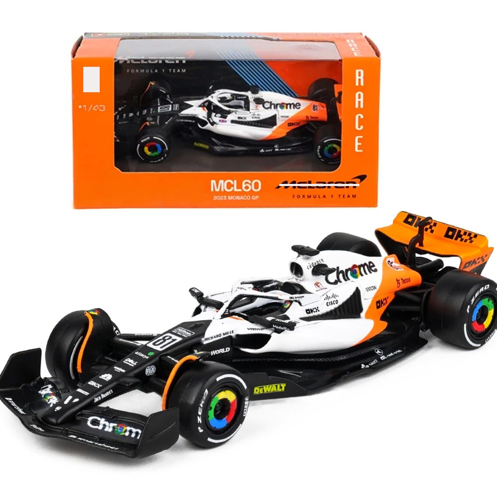 Amazon.com: HTLNUZD New 1/43 MCL60#81 Oscar Racing Model Car for