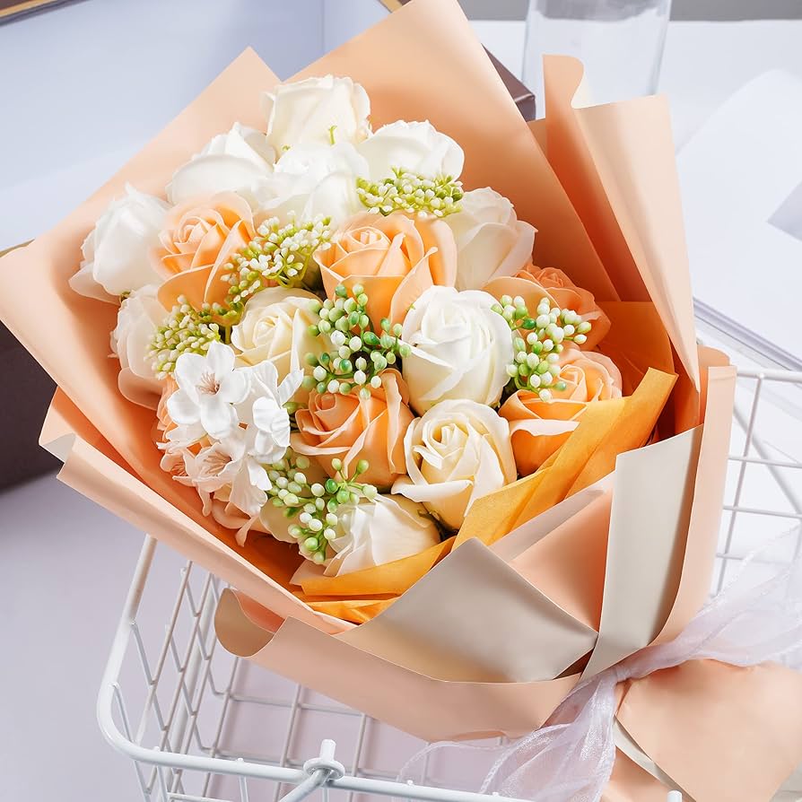 Amazon｜woowei ソープフラワー 花束 母の日 花 敬老の日フラワー