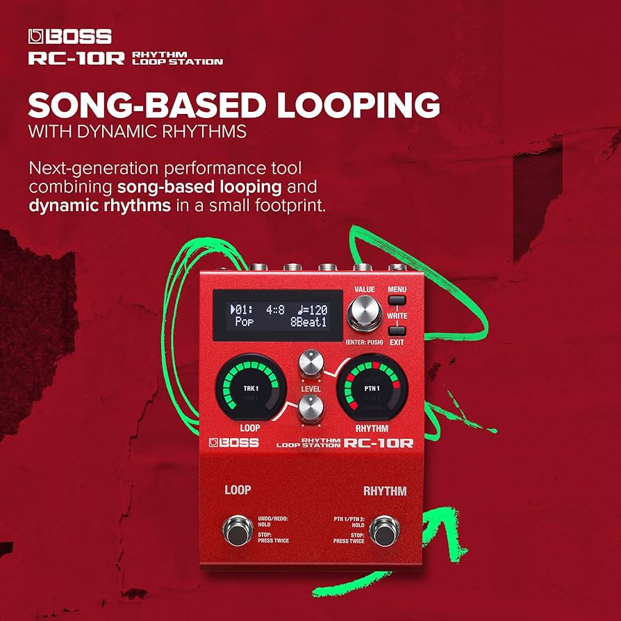 Amazon.com: BOSS RC-10R Rhythm Loop Station | Song-Based Looping