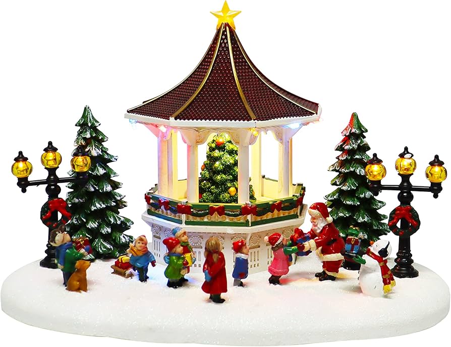 Amazon.co.jp: MOMENTS IN TIME クリスマスビレッジ 30個セット、LED