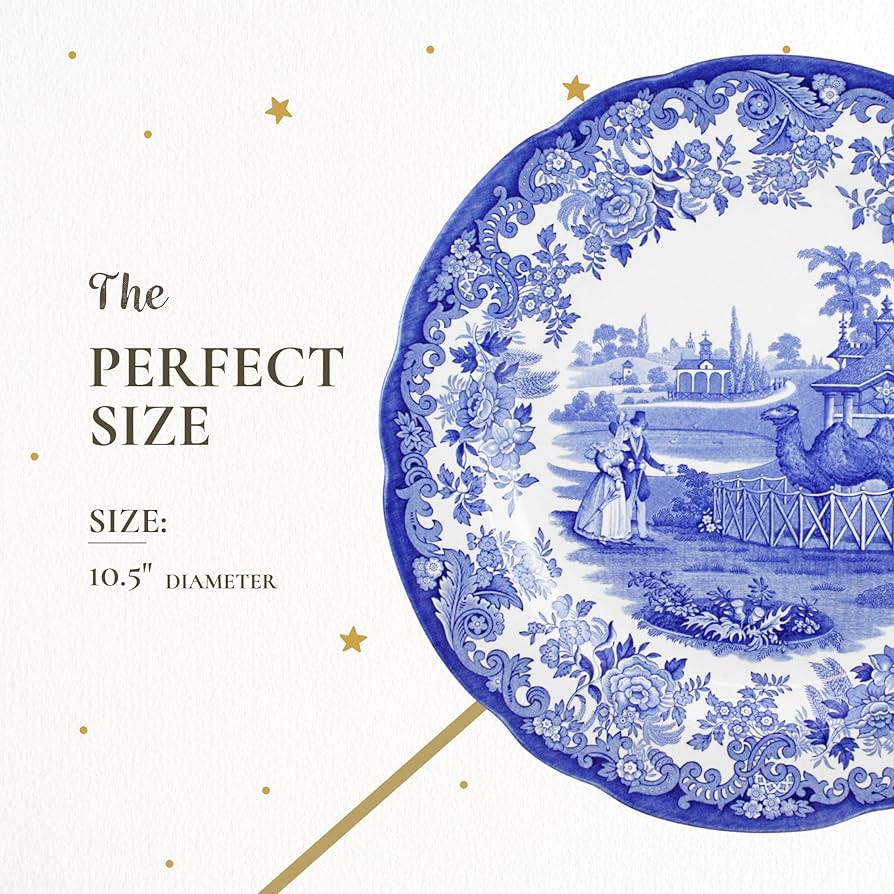 Amazon.com | Spode Blue Room Zoological Plates, Set of 6 Assorted