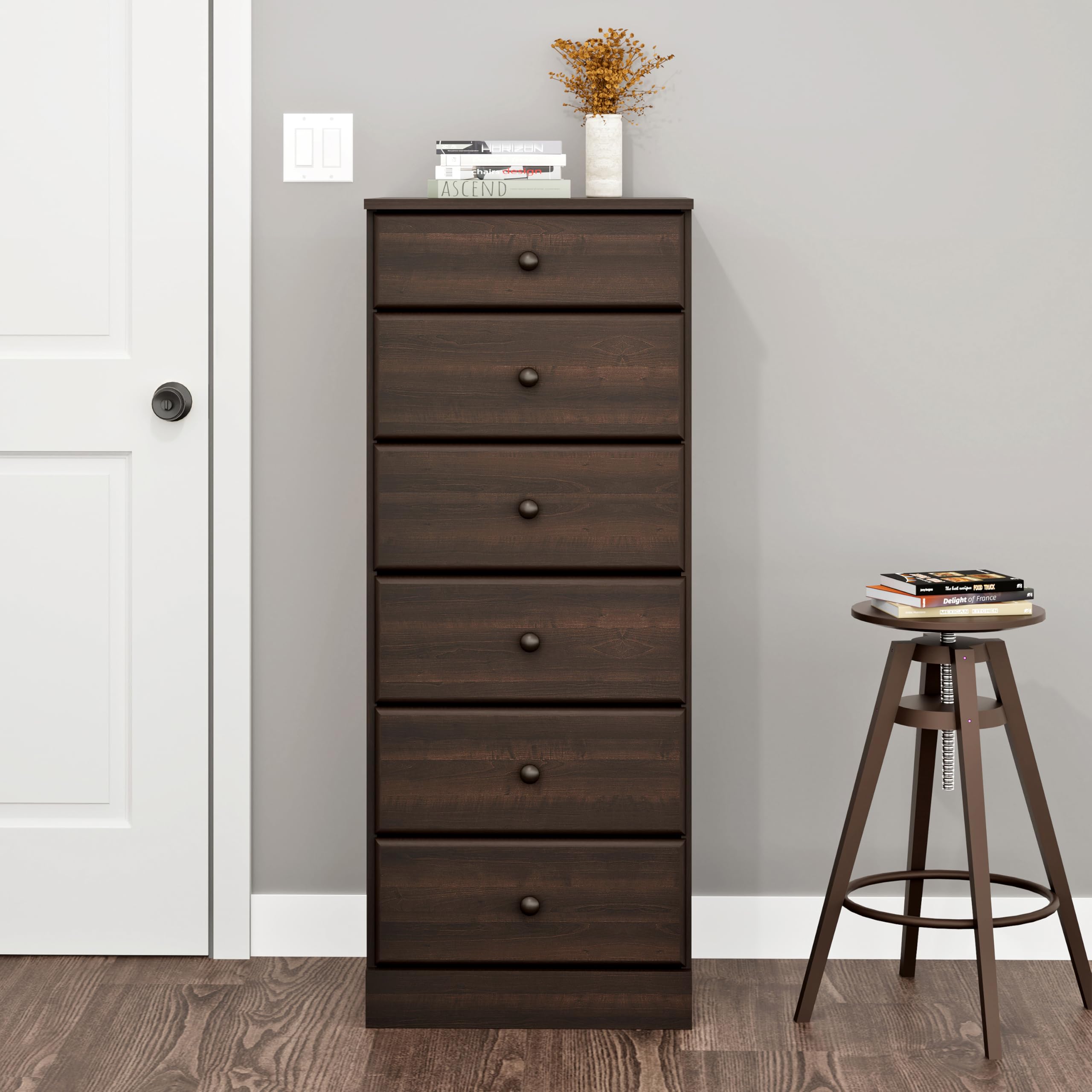 Amazon.com: Prepac Astrid Tall Brown Dresser: 16.5