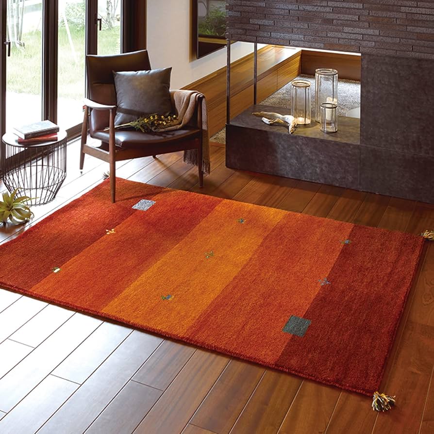 Amazon.co.jp: 萩原 ギャッベ ラグ 約140X200cm 「GABBEH D16」 羊毛