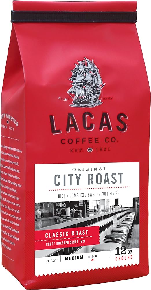 Amazon.com : Lacas Coffee Company Original City Roast Medium Fine