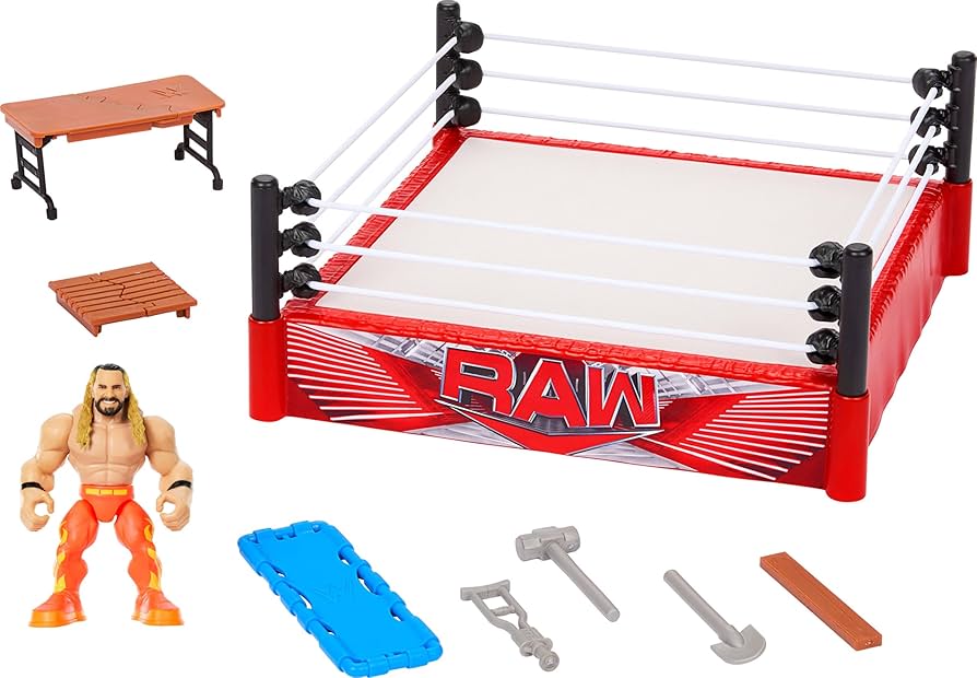 Amazon.com: Mattel WWE Knuckle Crunchers Rebound Ring Playset