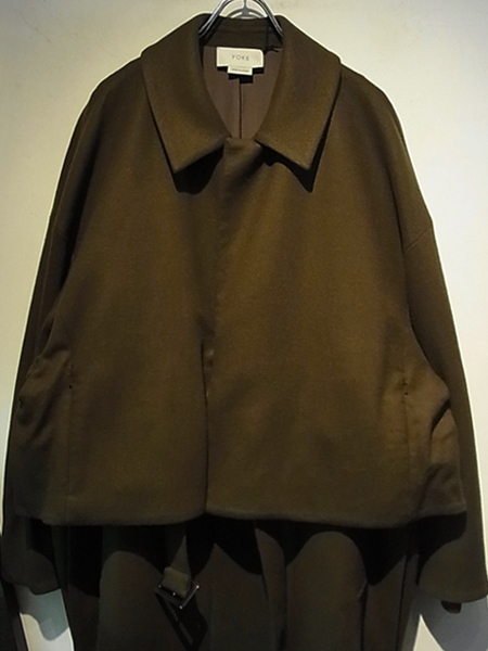 YOKE（ヨーク） 3WAY バルカラーシェアコート オリーブ - margin
