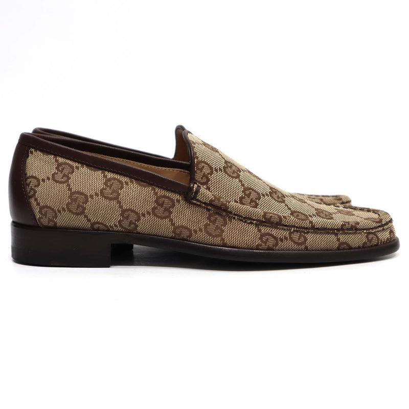 グッチ ローファー GGキャンバス 靴 6 シューズ 23cm ロゴ 115766