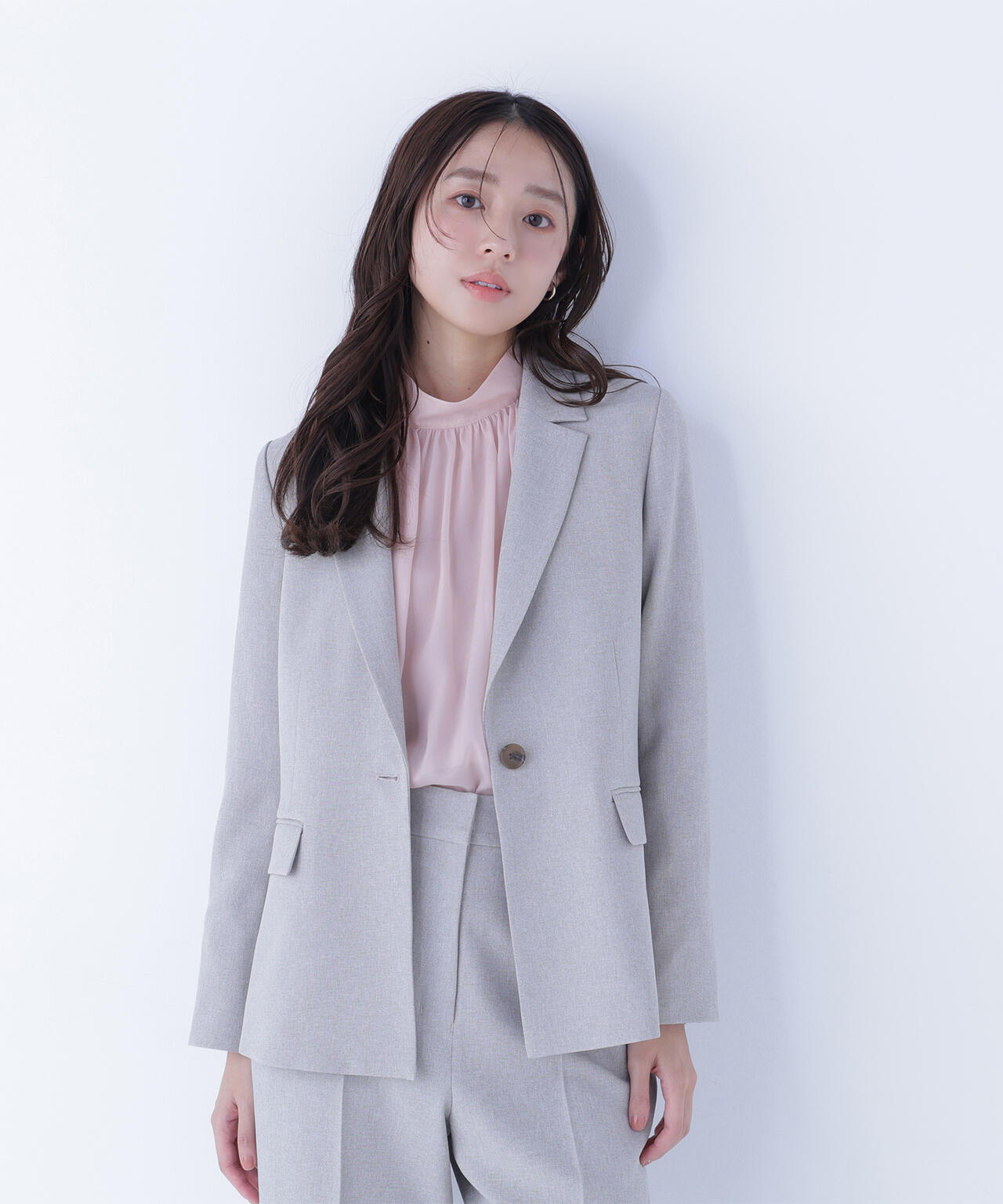 メランジシャークスキン SETUP テーラードジャケット | NATURAL BEAUTY