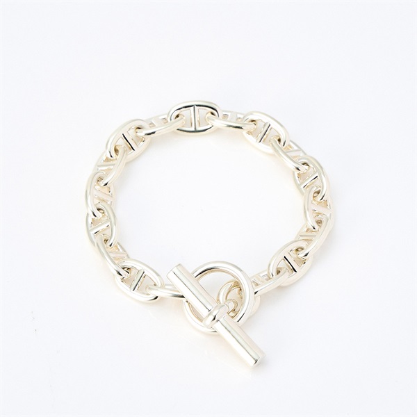 HERMES シェーヌダンクル ブレスレット MM/17コマ シルバー 925