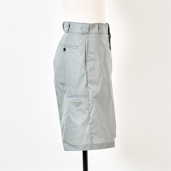 PRADA RE-NYLON ショートパンツ 44 SPG32 S182 1WQ8 グレー ポリアミド