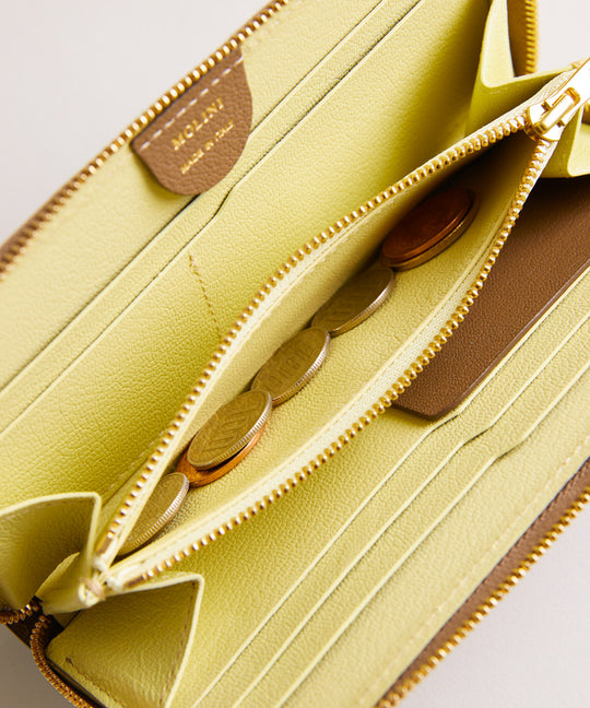 Mini Round Zip Long Wallet - Topo × Yellow – MOLINI（モリニ