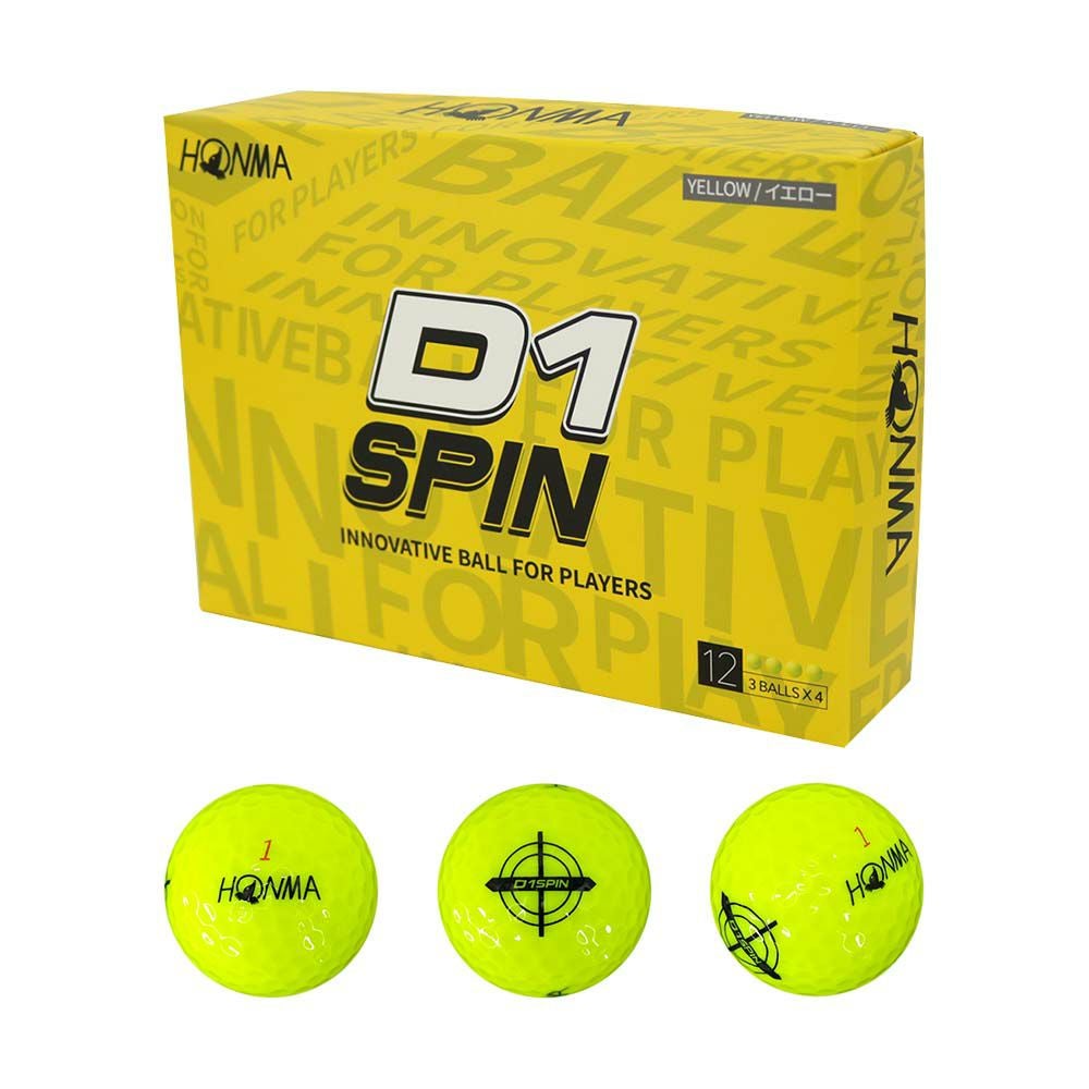 本間ゴルフ HONMA D1 スピードモンスター ボール イエロー 1ダース
