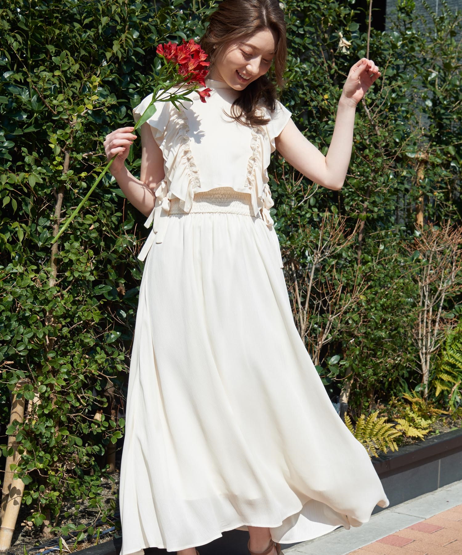 フリルベストセットワンピース | ロングワンピース | NOELA OFFICIAL