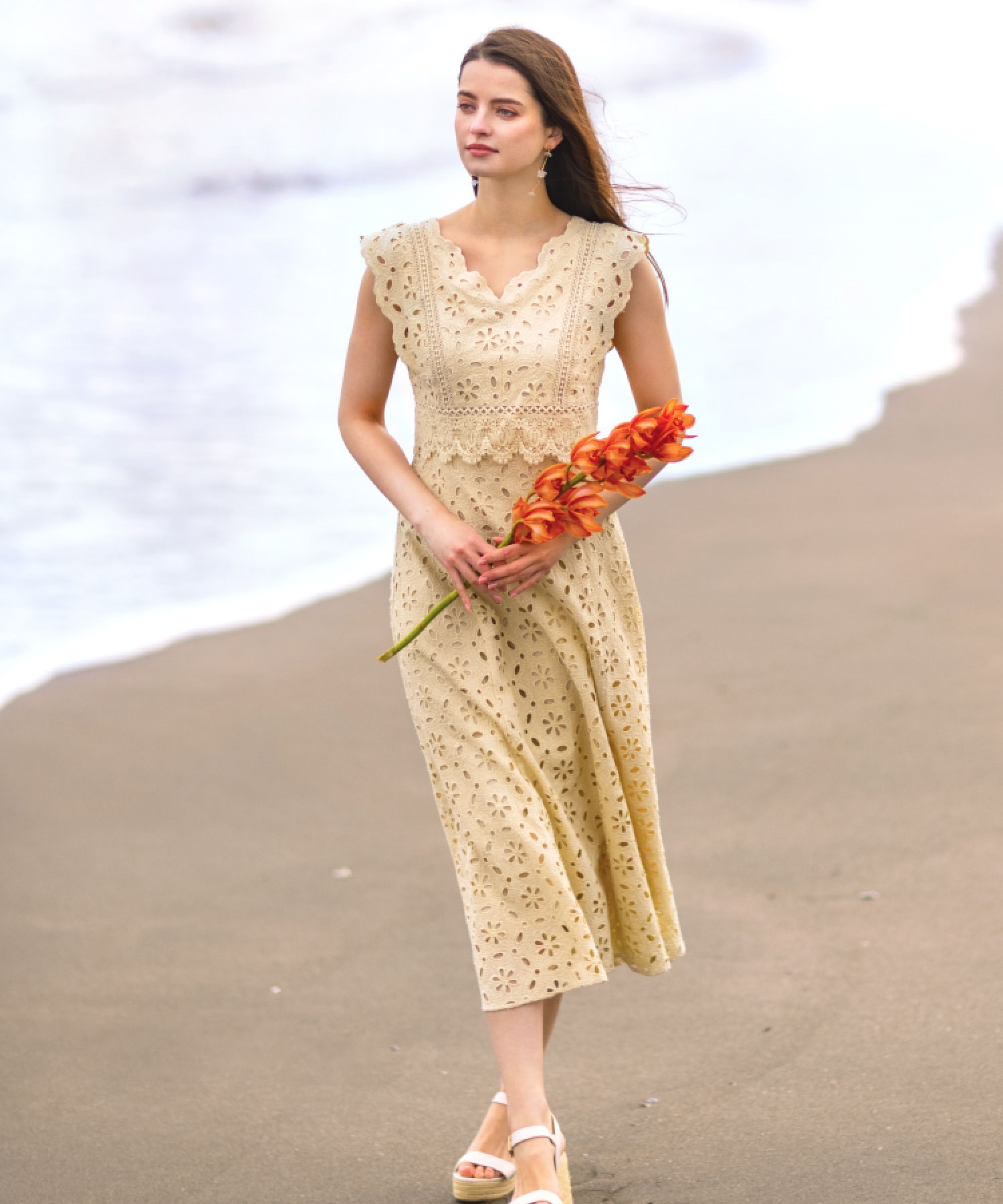 コットンレースマキシワンピ | ロングワンピース | NOELA OFFICIAL WEB