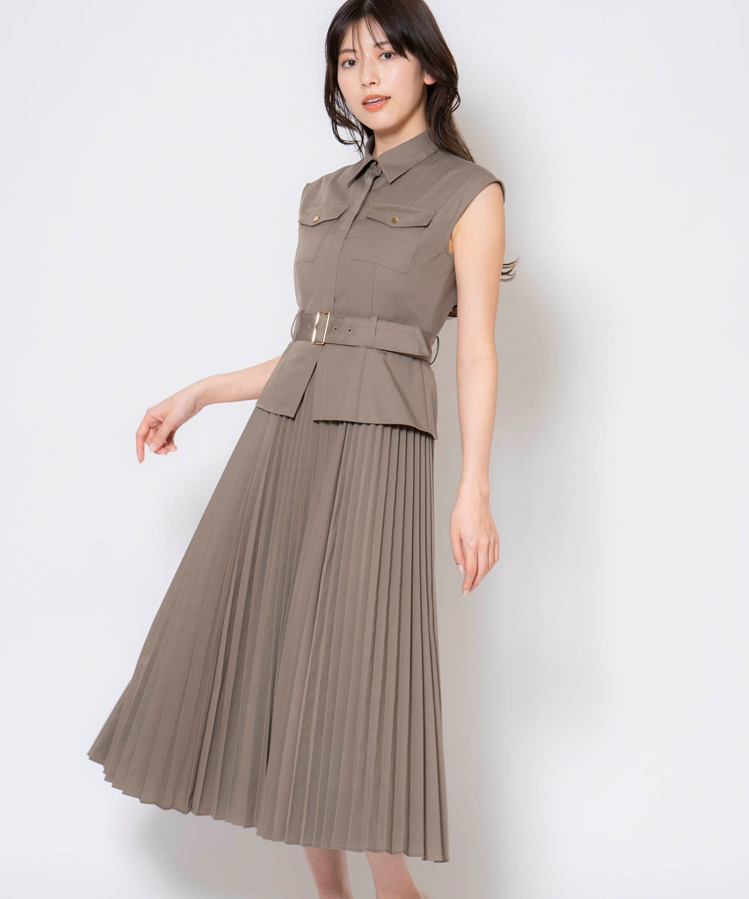 プリーツシャツワンピース | シャツワンピース | NOELA OFFICIAL WEB STORE