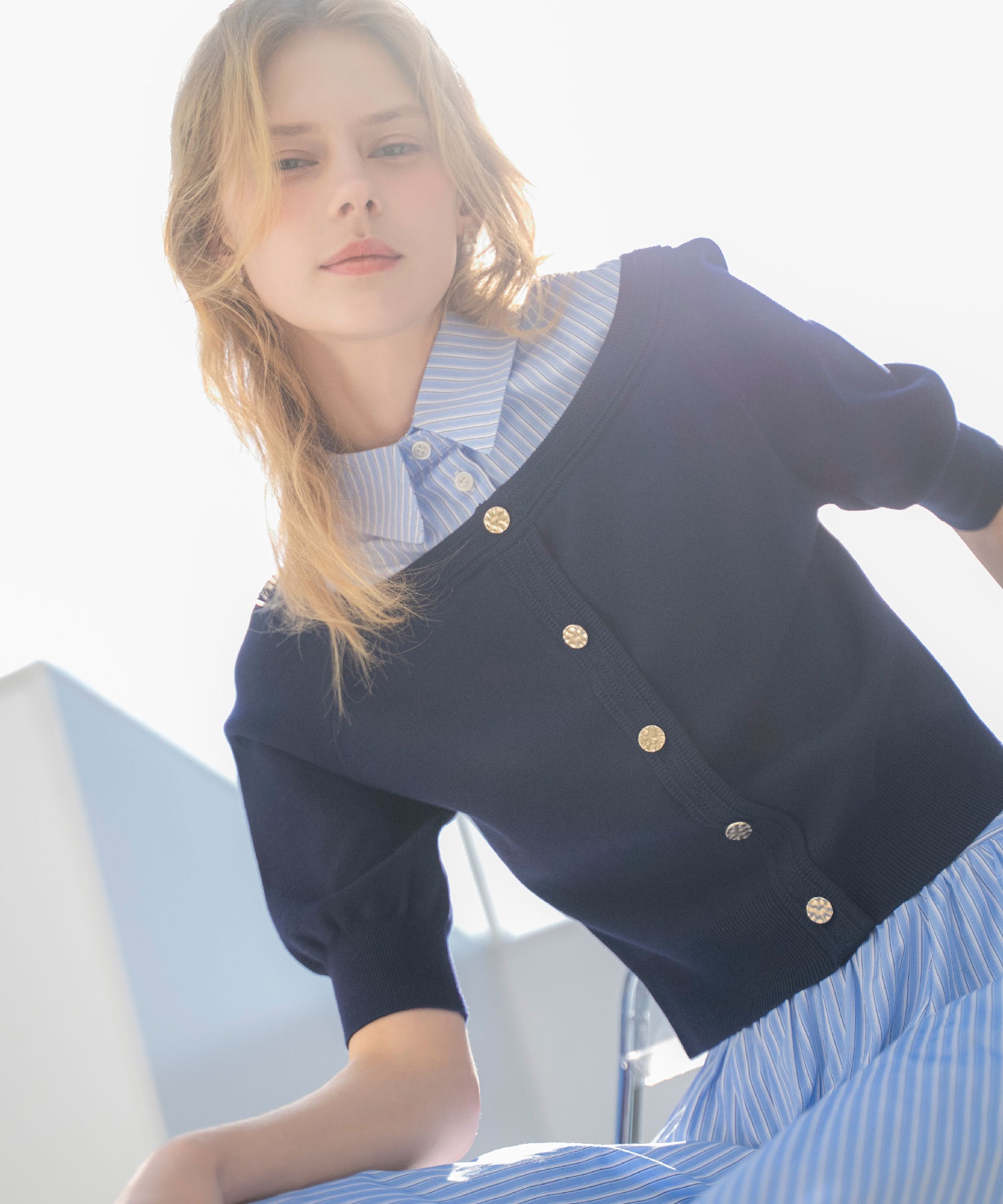 予約】シャツレイヤードライクニット | ニット | NOELA OFFICIAL WEB STORE