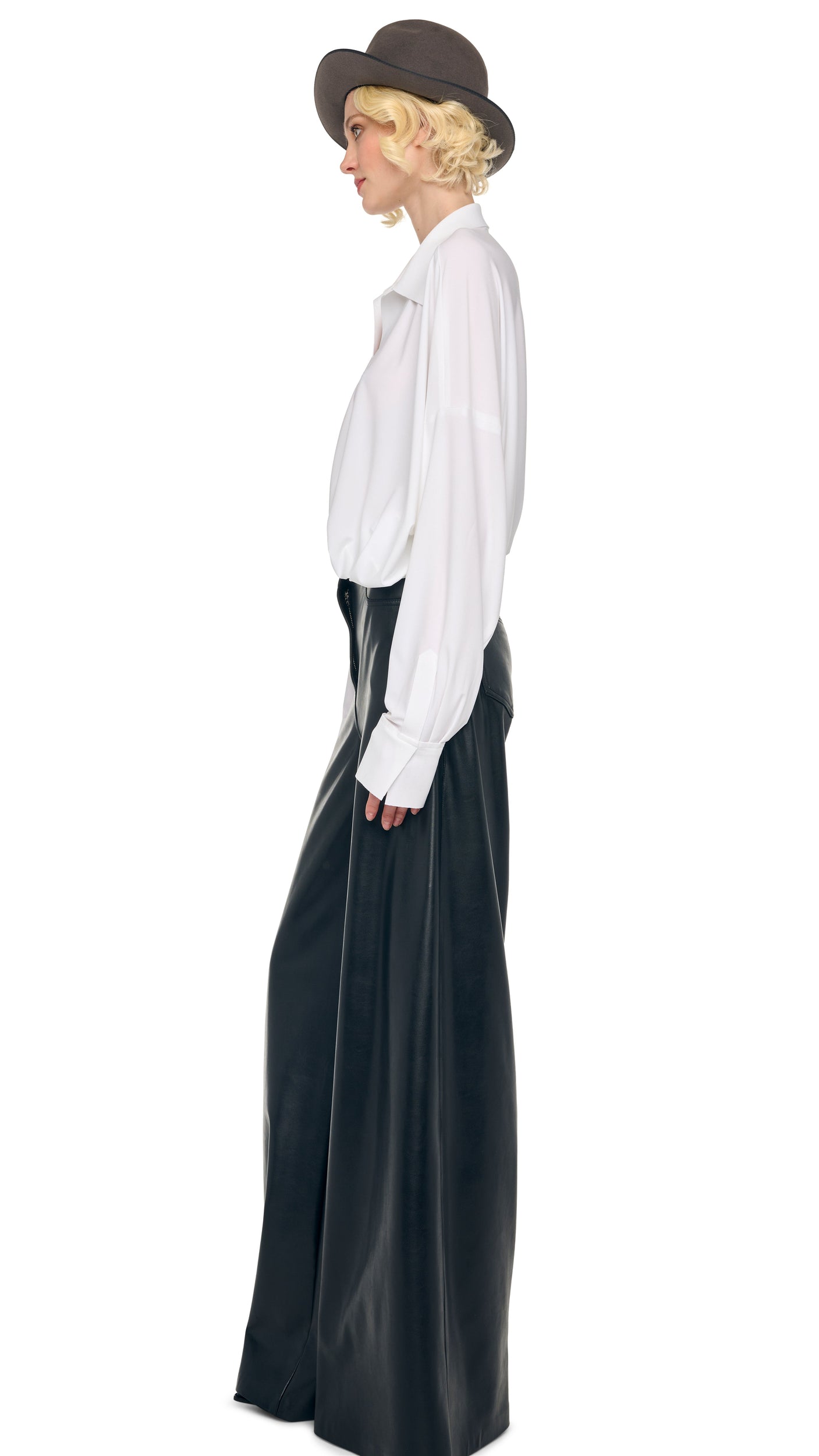 WIDE LEG JEAN – Black – Norma Kamali