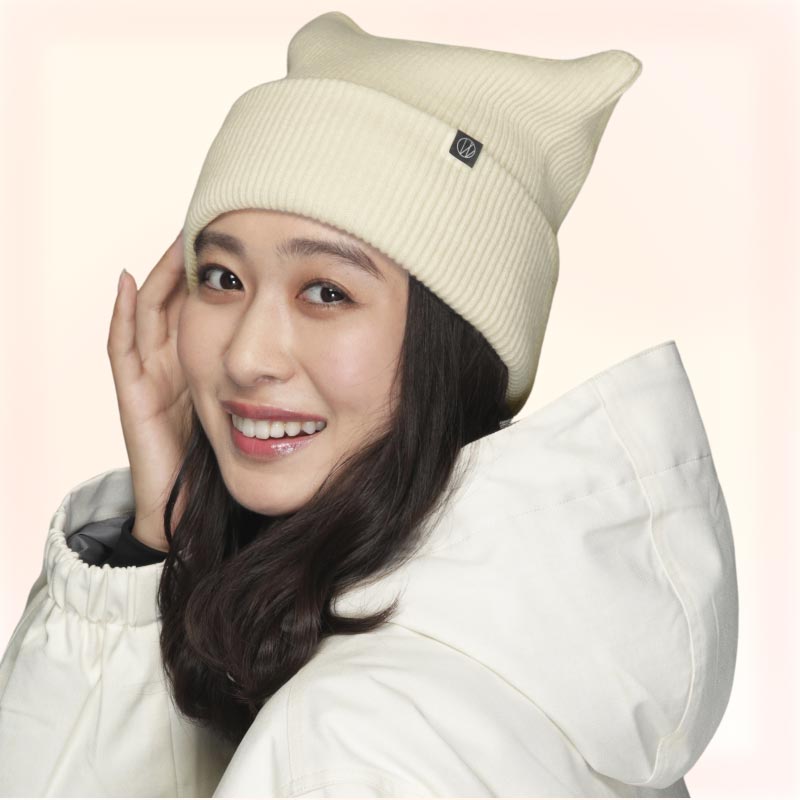 スノーボード ニット帽 レディース 猫耳 ねこみみ ねこ耳 ネコ耳