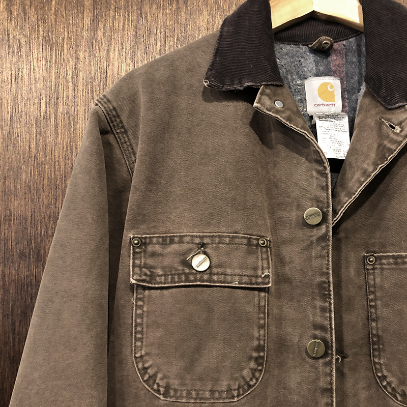 Carhartt Dark Brown Duck Canvas Chore Coat S Made in USA