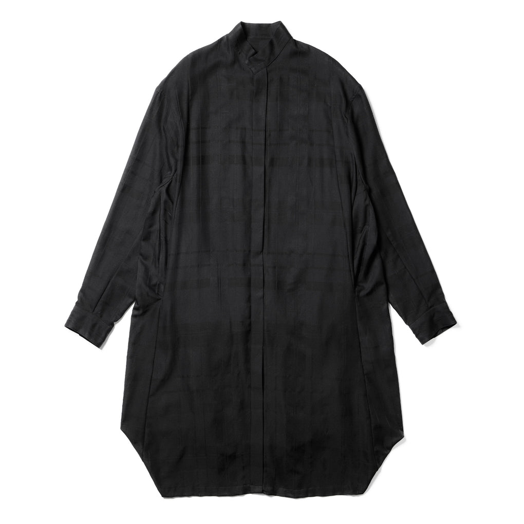 Julius/ユリウス/847SHM2-BLACK / ジャガードチェックロングシャツ(2