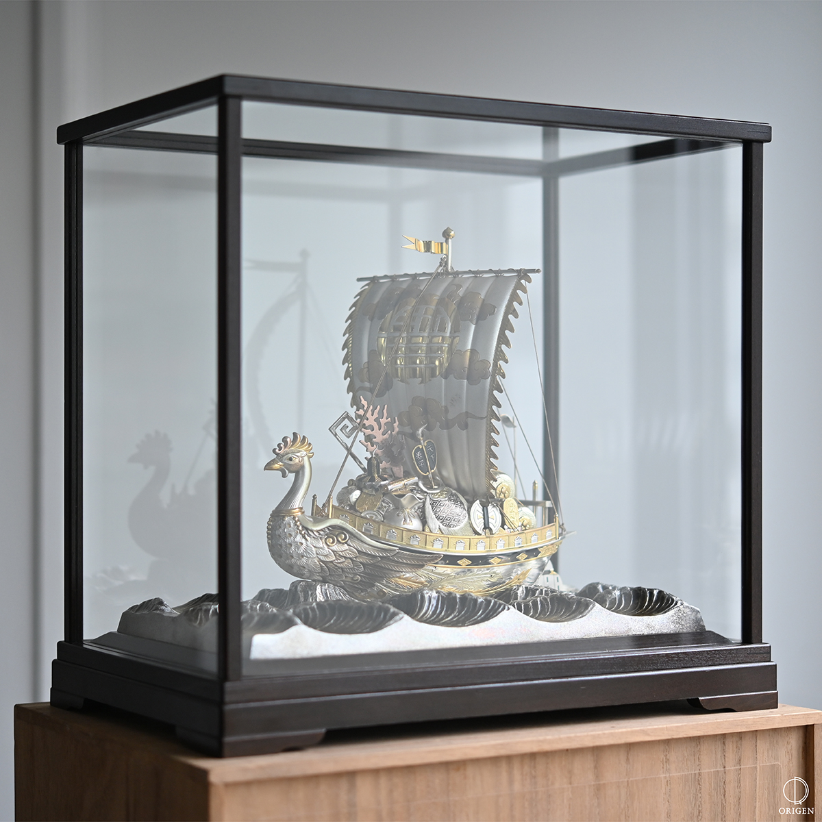 骨董品買取実例・実績 - 初代関武比古｜純銀製 宝船 - ORIGEN