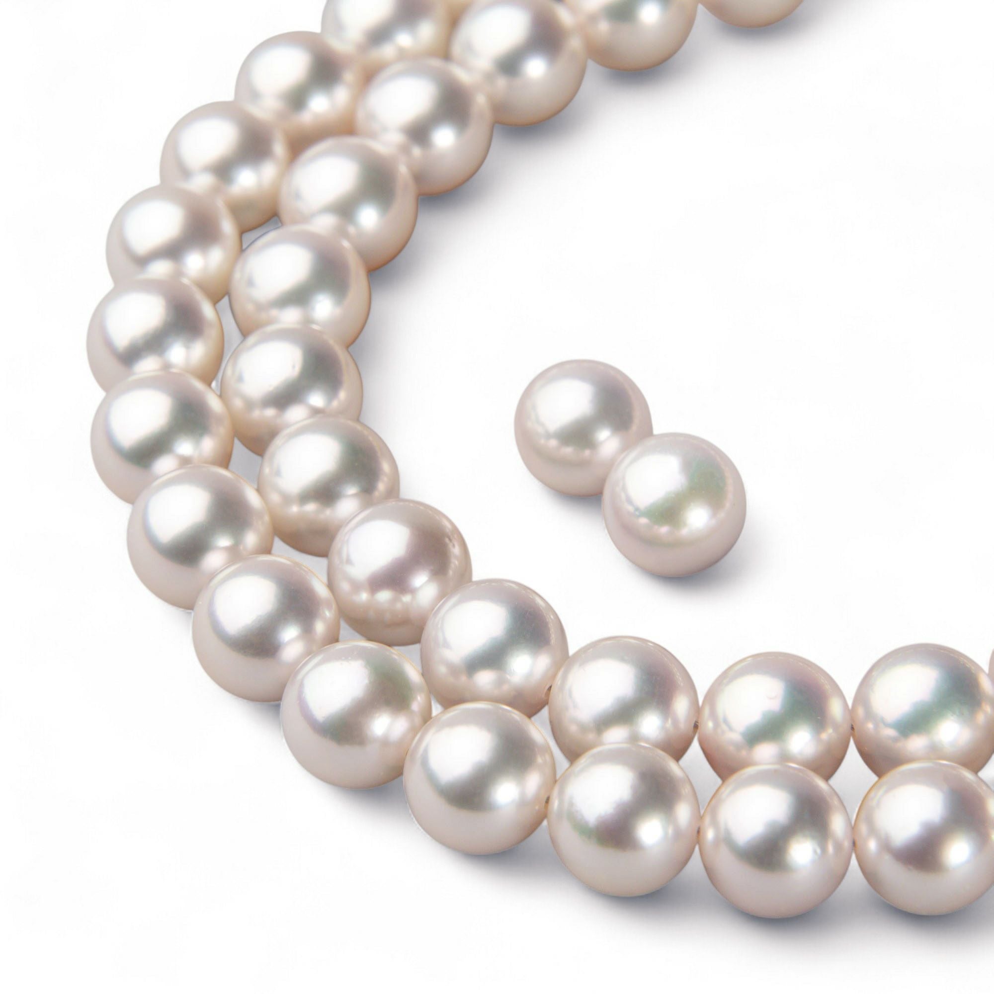 GIA鑑定書付- あこや花珠真珠 ネックレス 7.0-9.5mm [WSP] | 8.0-9.0mm