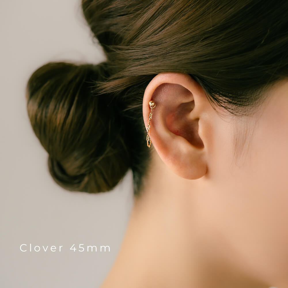 ピアス チャーム│K18 チェーン チャーム│金属アレルギー対応 18金