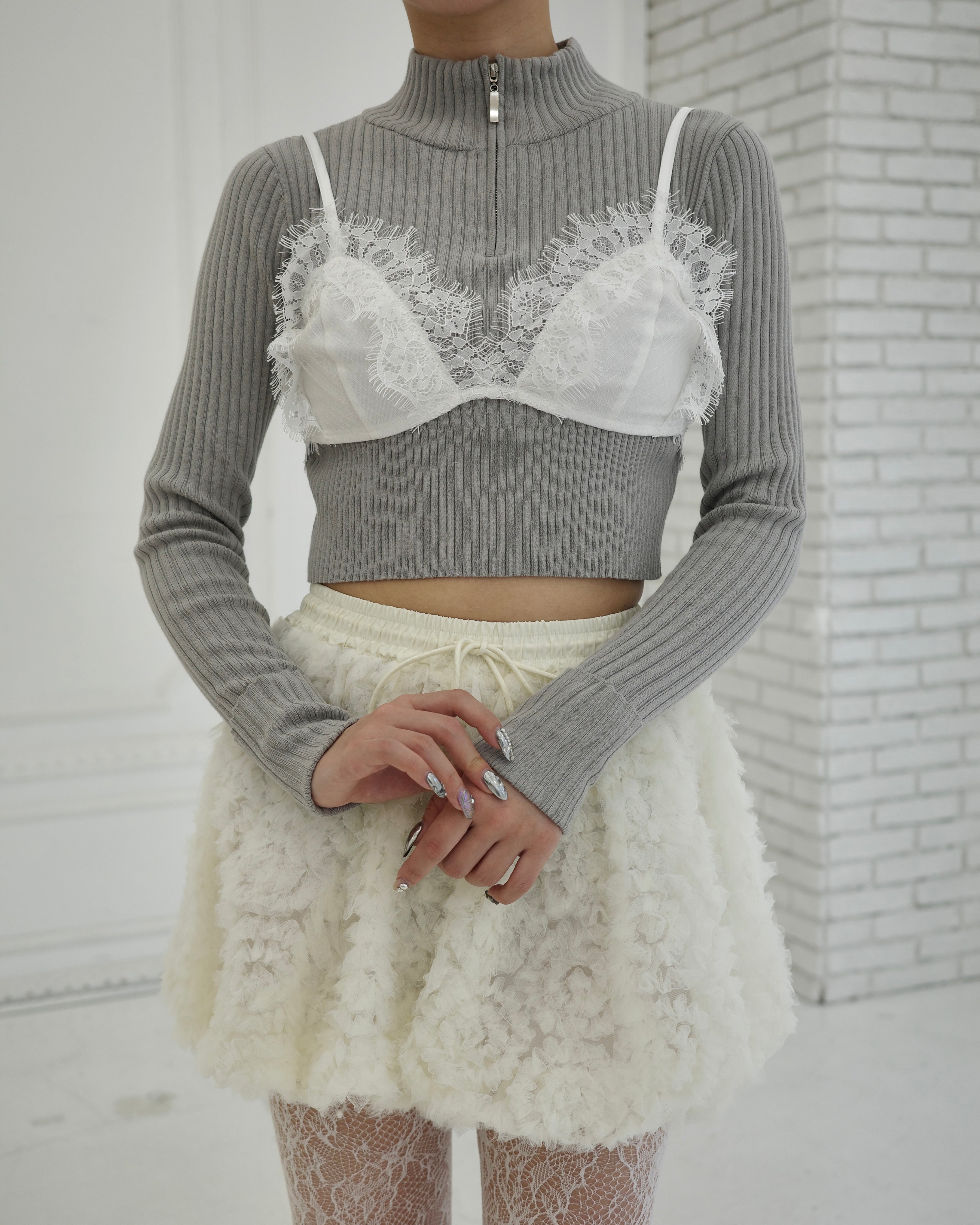 Tulle balloon mini skirt