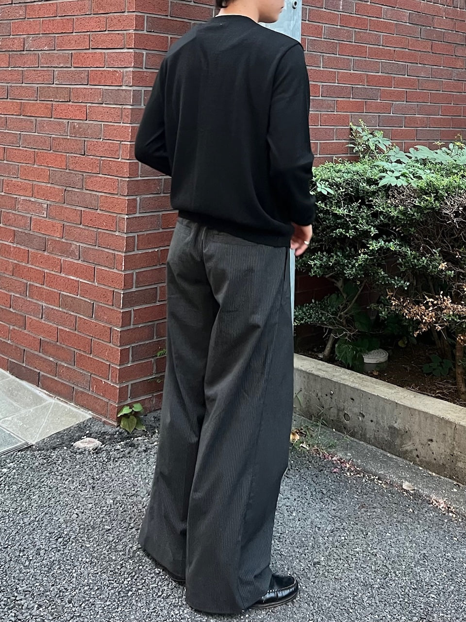 東京店WEB限定【Chikashitsu +】cropped linen knit cardigan