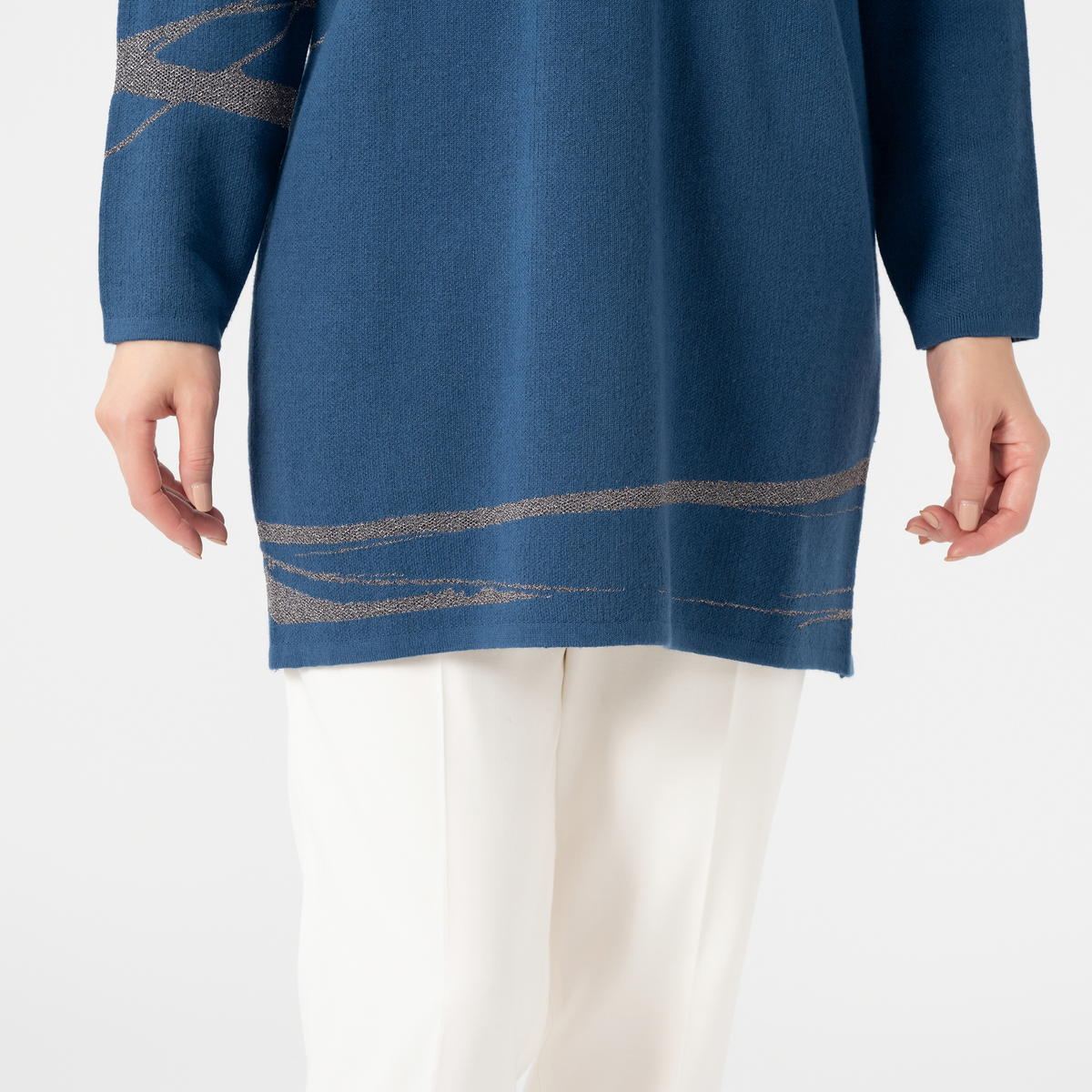 BOUTIQUE JUNKO グリッターニットジャガードチュニック ブティック