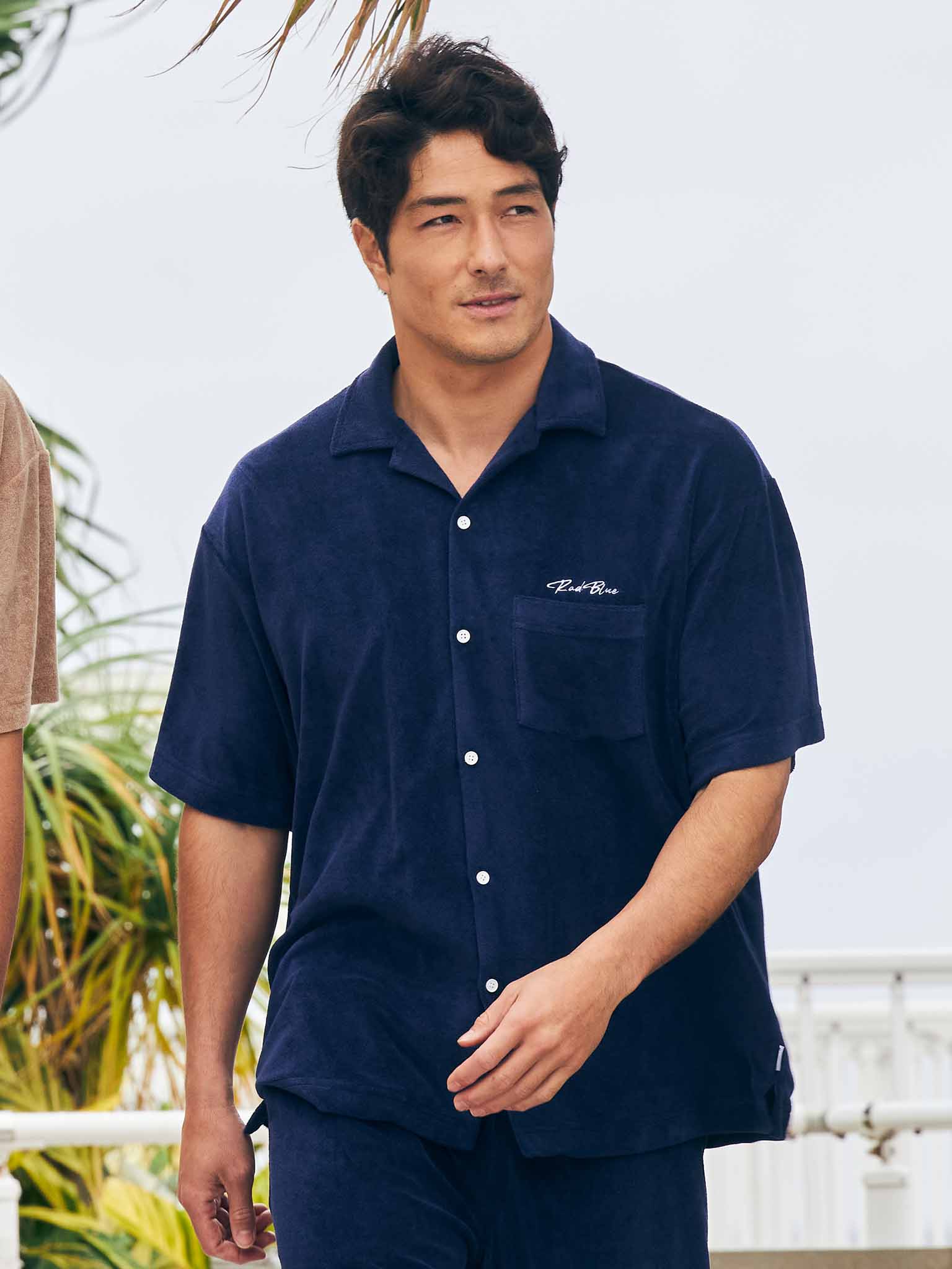 プレミアムパイルオープンカラーシャツ