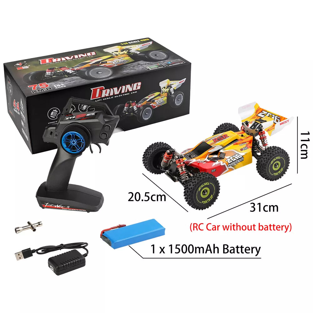 WLtoys 144010 1:14 RC Car 75KM/H High Speed Brushless Drift Racing