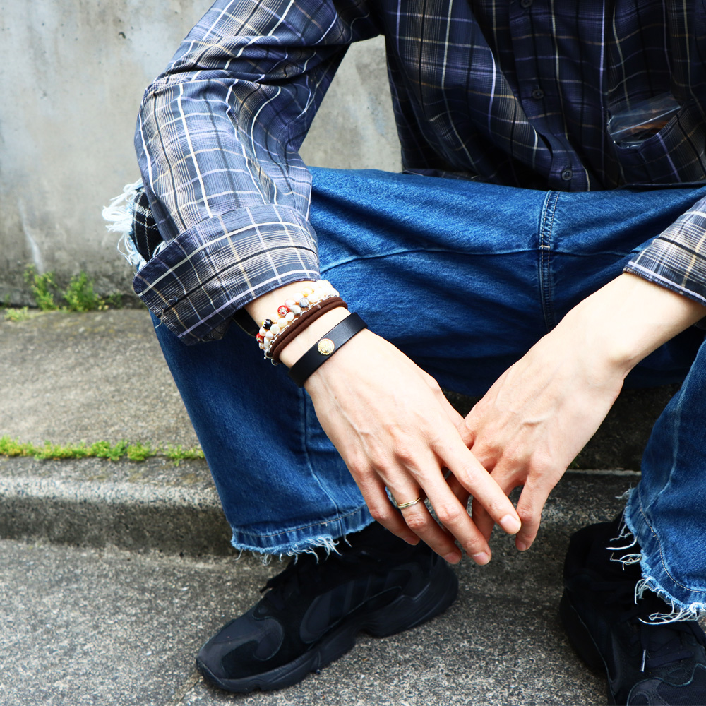 TADY&KINGK18イーグル付きレザーブレスレット ALL ITEM TADY＆KING