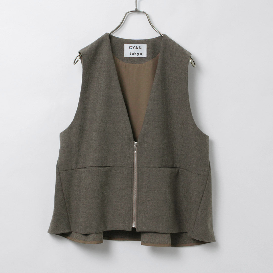 CYAN TOKYO（シアン トーキョー） フラノ ZIPフレアジレ / レディース