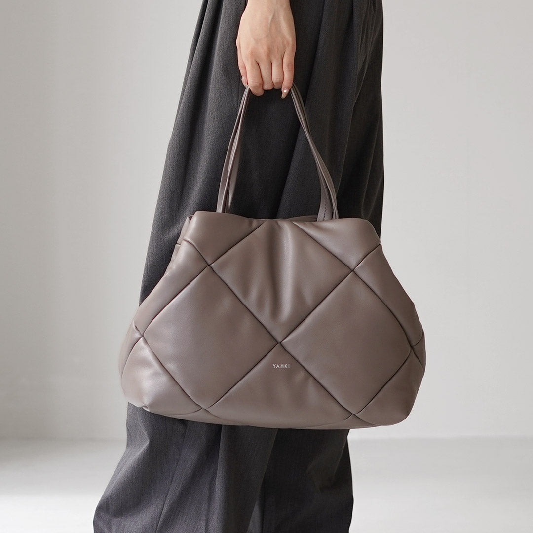 YAHKI（ヤーキ） ダイヤキルト トートバッグ フェイクレザー
