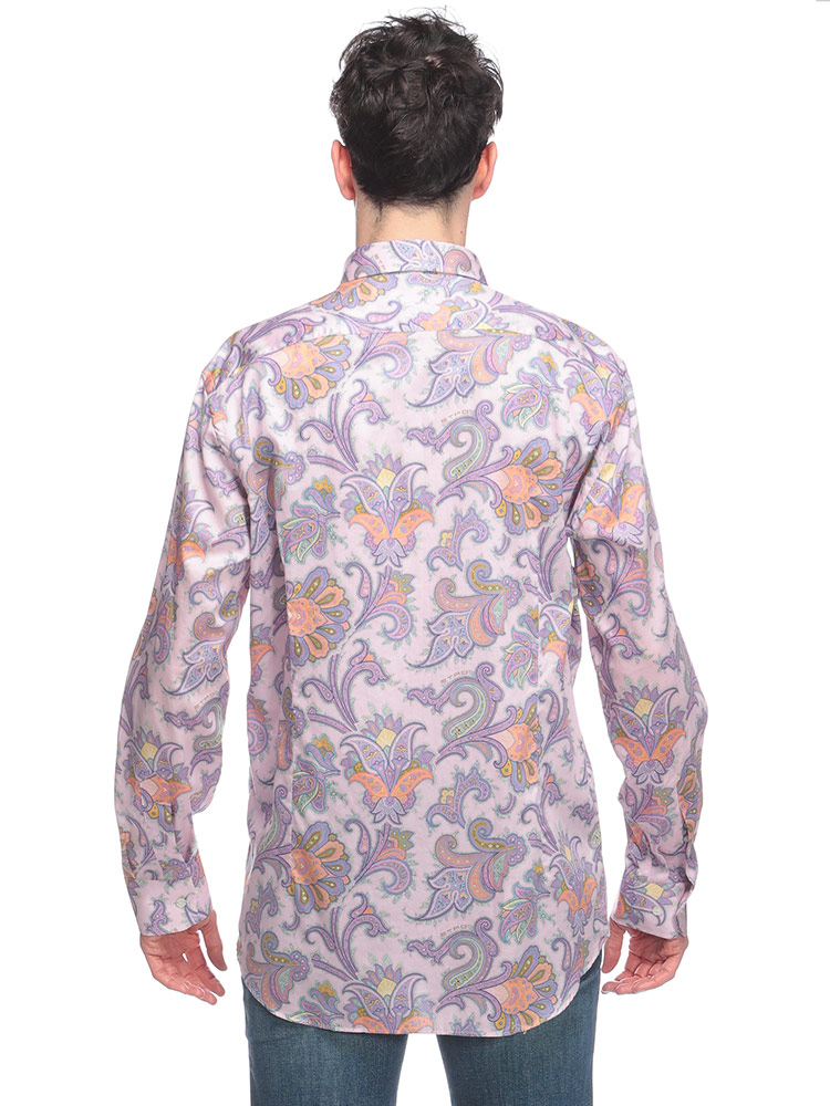 ETRO (エトロ) 綿100％ ペイズリー柄 長袖 シャツ ETMRIB0001SA5F2