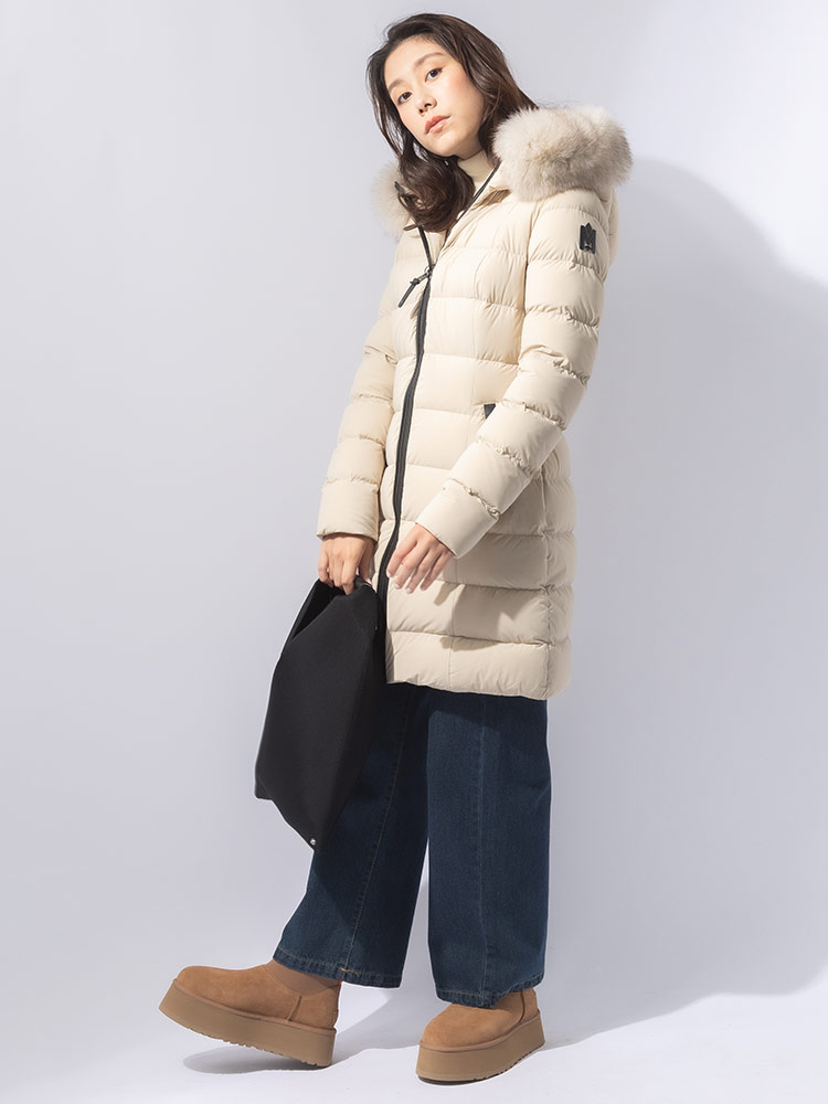 MACKAGE (マッカージュ) ファーフード フルジップ ダウンコート