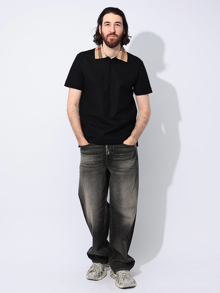 BURBERRY (バーバリー) バーバリーチェックカラー 半袖 ポロシャツ