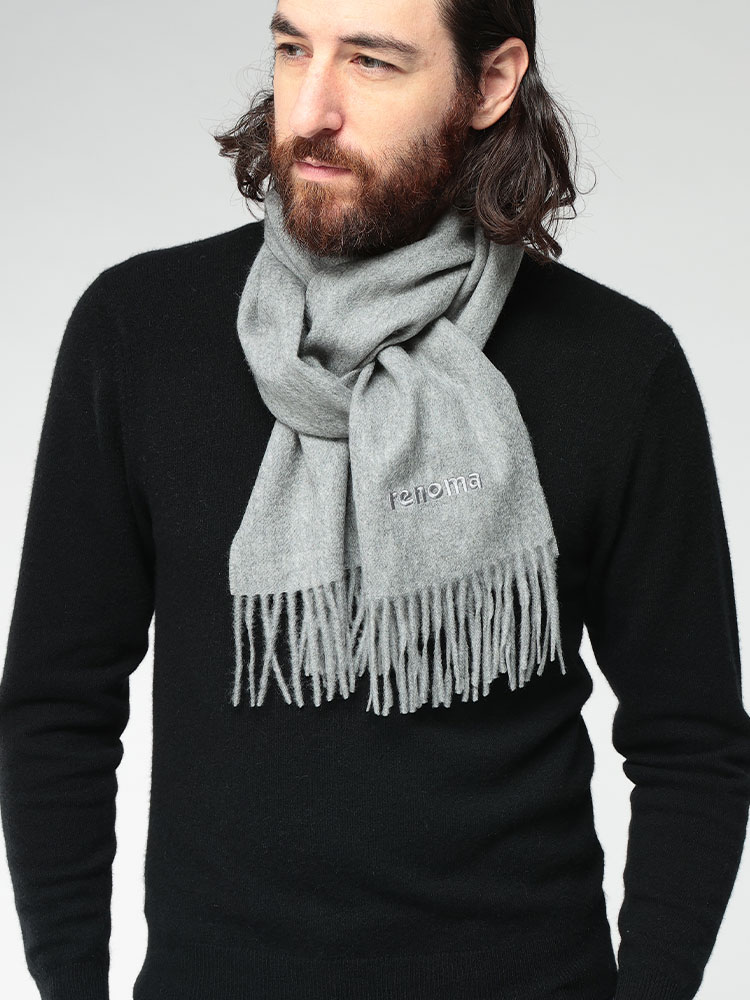 renoma (レノマ) カシミヤ100％ 無地 マフラー RNR9918 メンズ