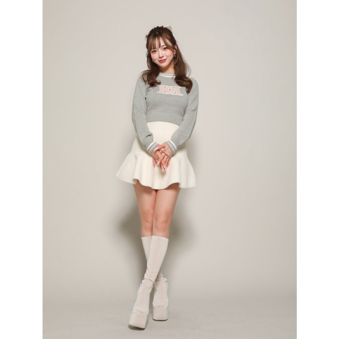 ダーリッチ Darich レトロDDロゴニットトップス （グレー