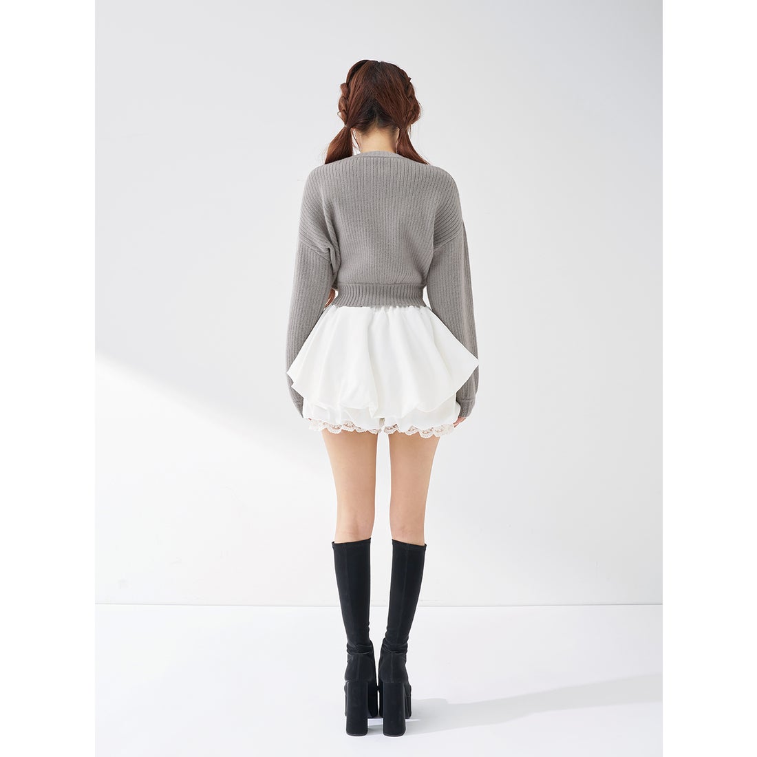 ダーリッチ Darich ボリュームバルーンミニスカート （ホワイト