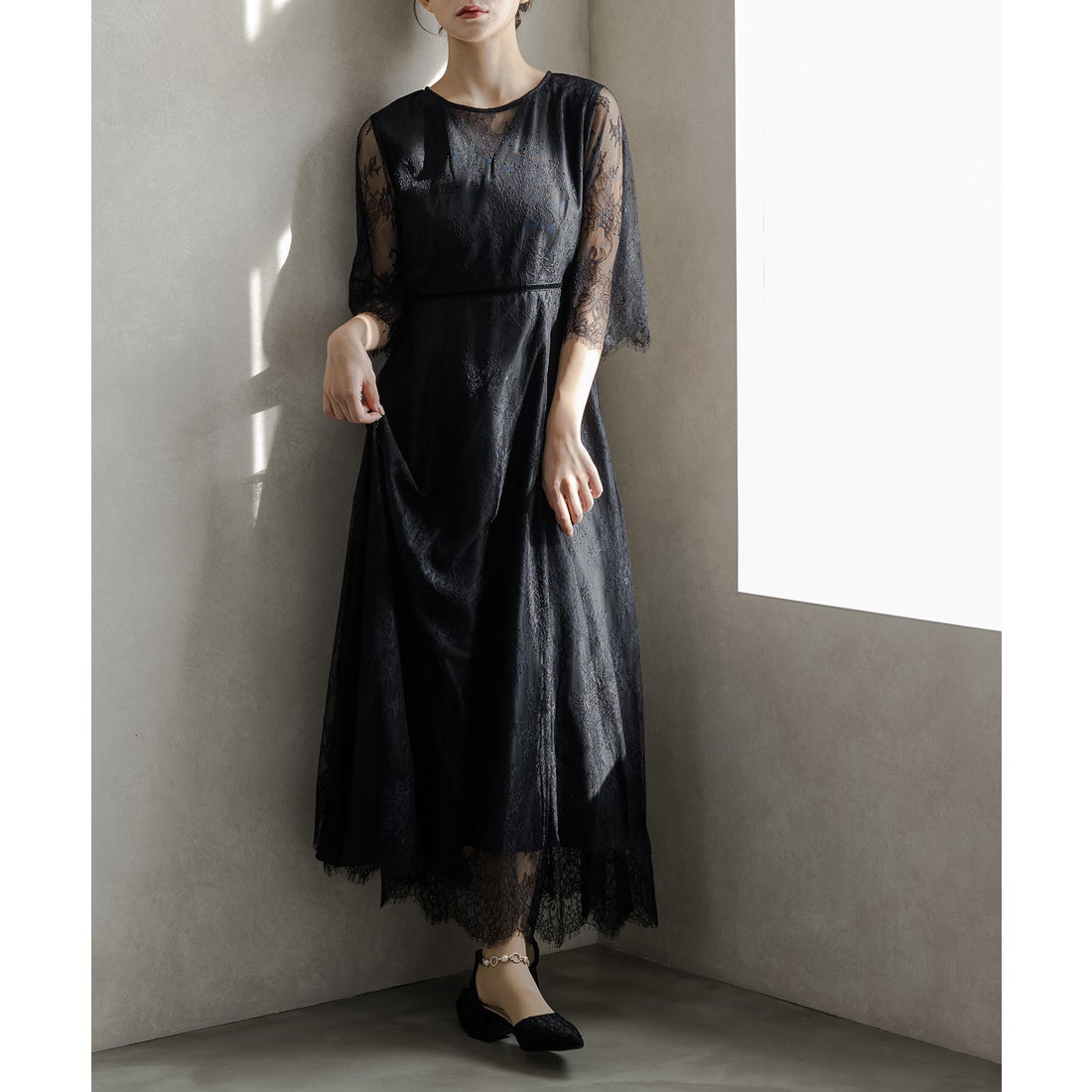 エピック デイ epic day ワンピース パーティードレス 2wayレース襟