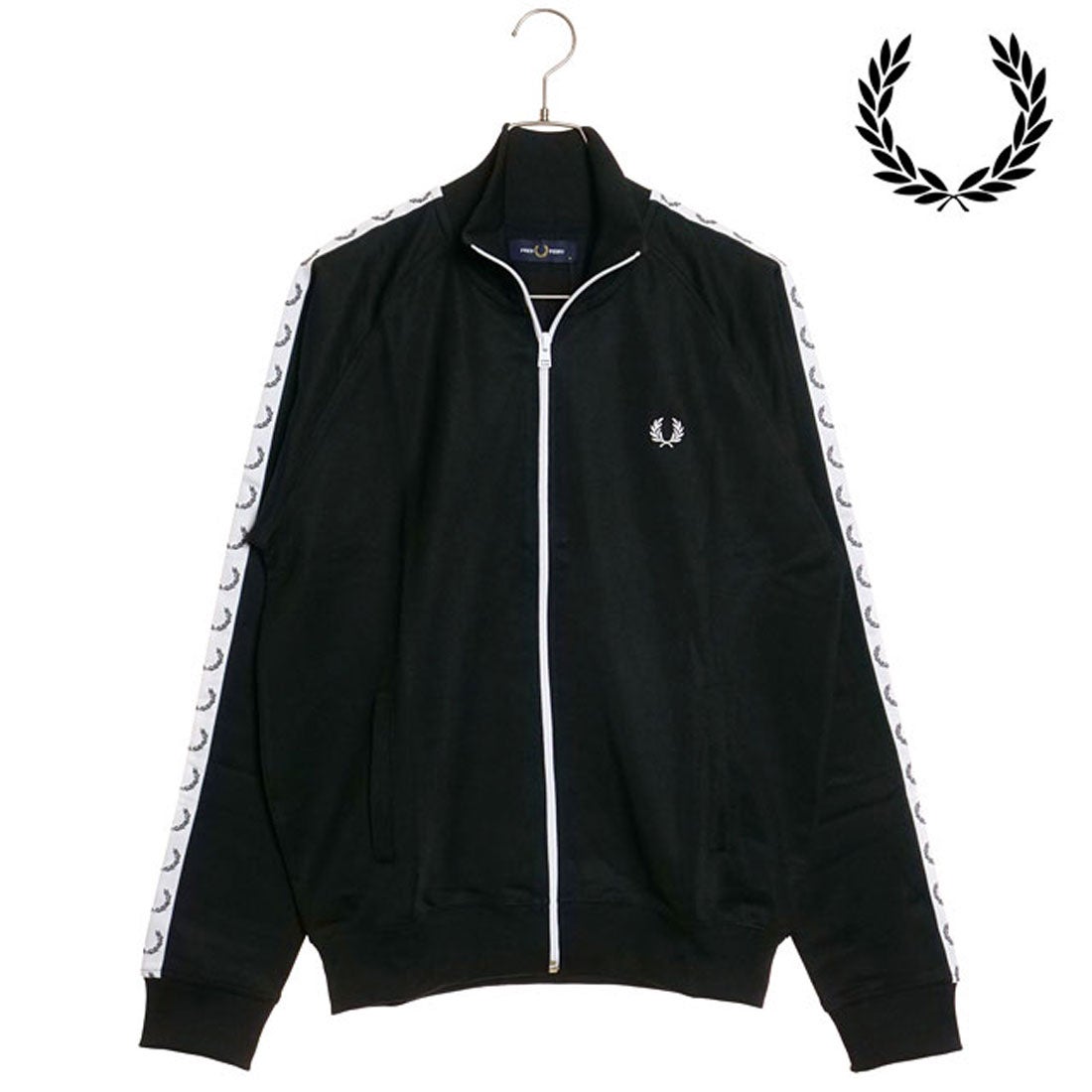 フレッドペリー FRED PERRY TAPED TRACK JACKET BLACK [J4620-198