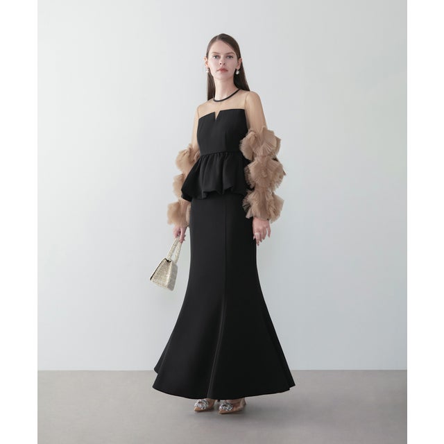 レジャ Leja 花柄ボレロマーメイドワンピースセットアップロング