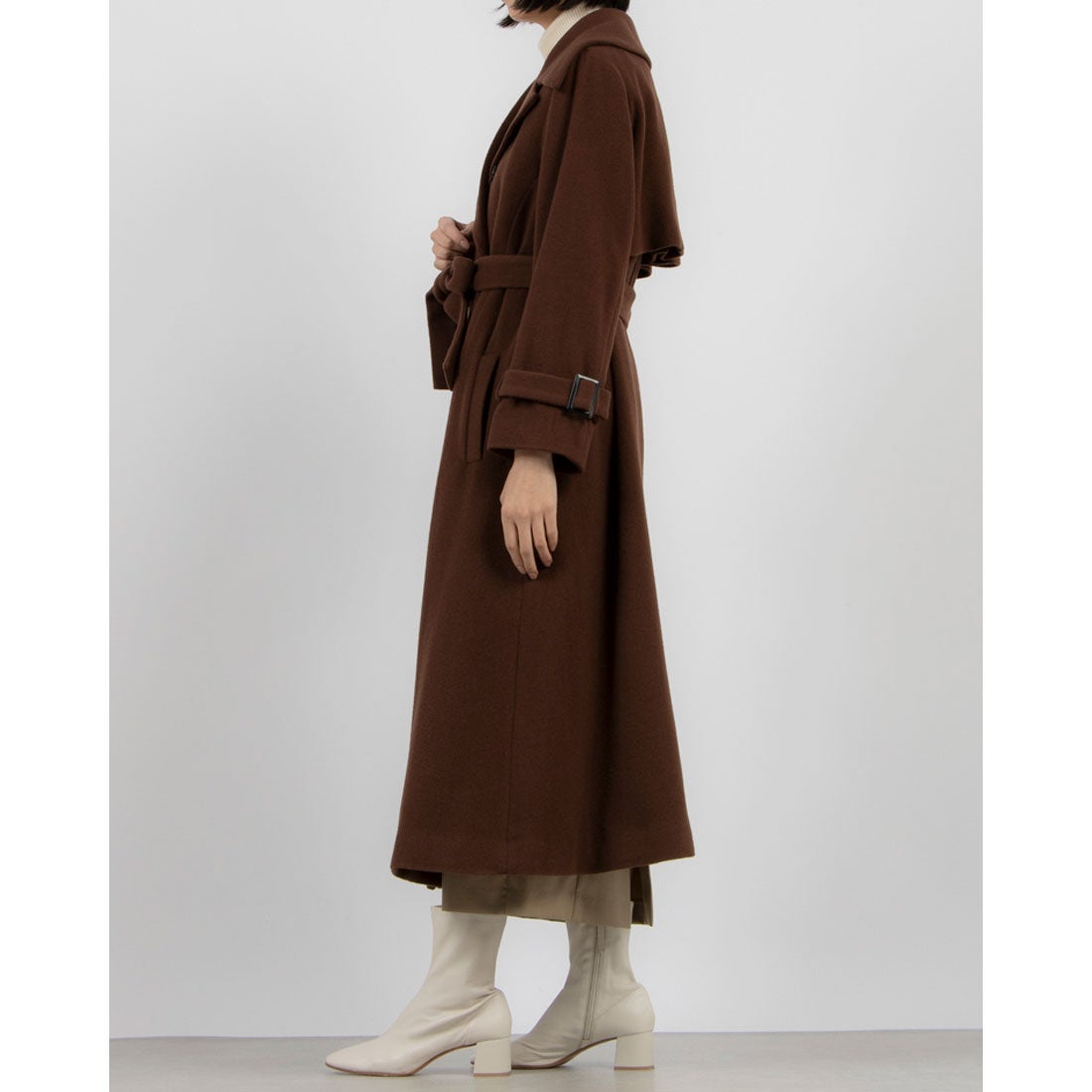 トーナル TONAL ウールトレンチコート （ブラウン） -ファッション通販