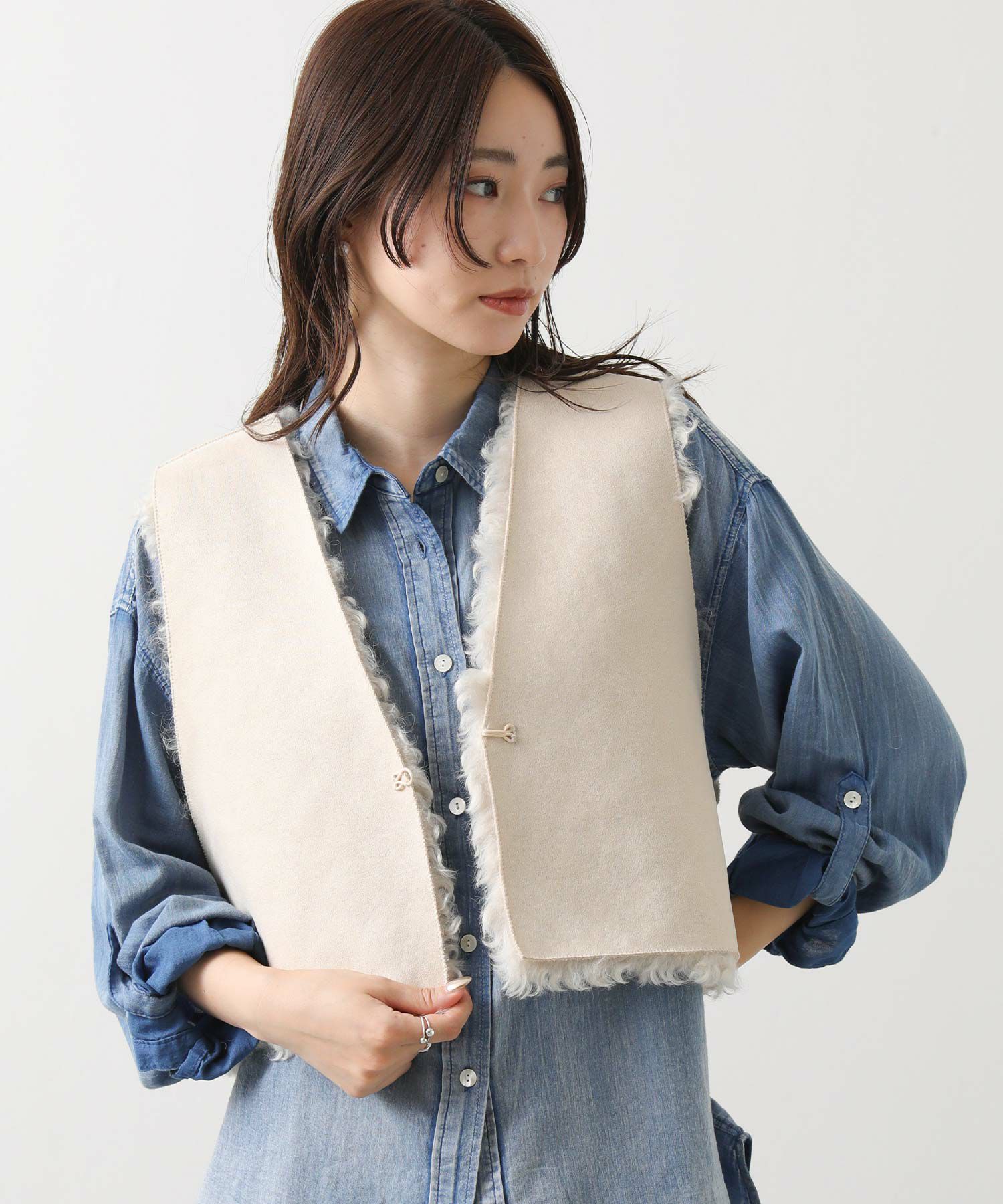 新品未使用 タグ付き Gready Brilliant ファーショートベスト Gready