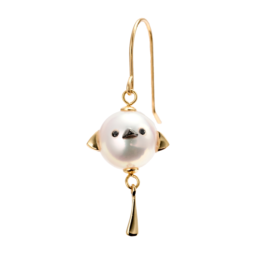 オレフィーチェK18YG スワン ミニ フック ピアス