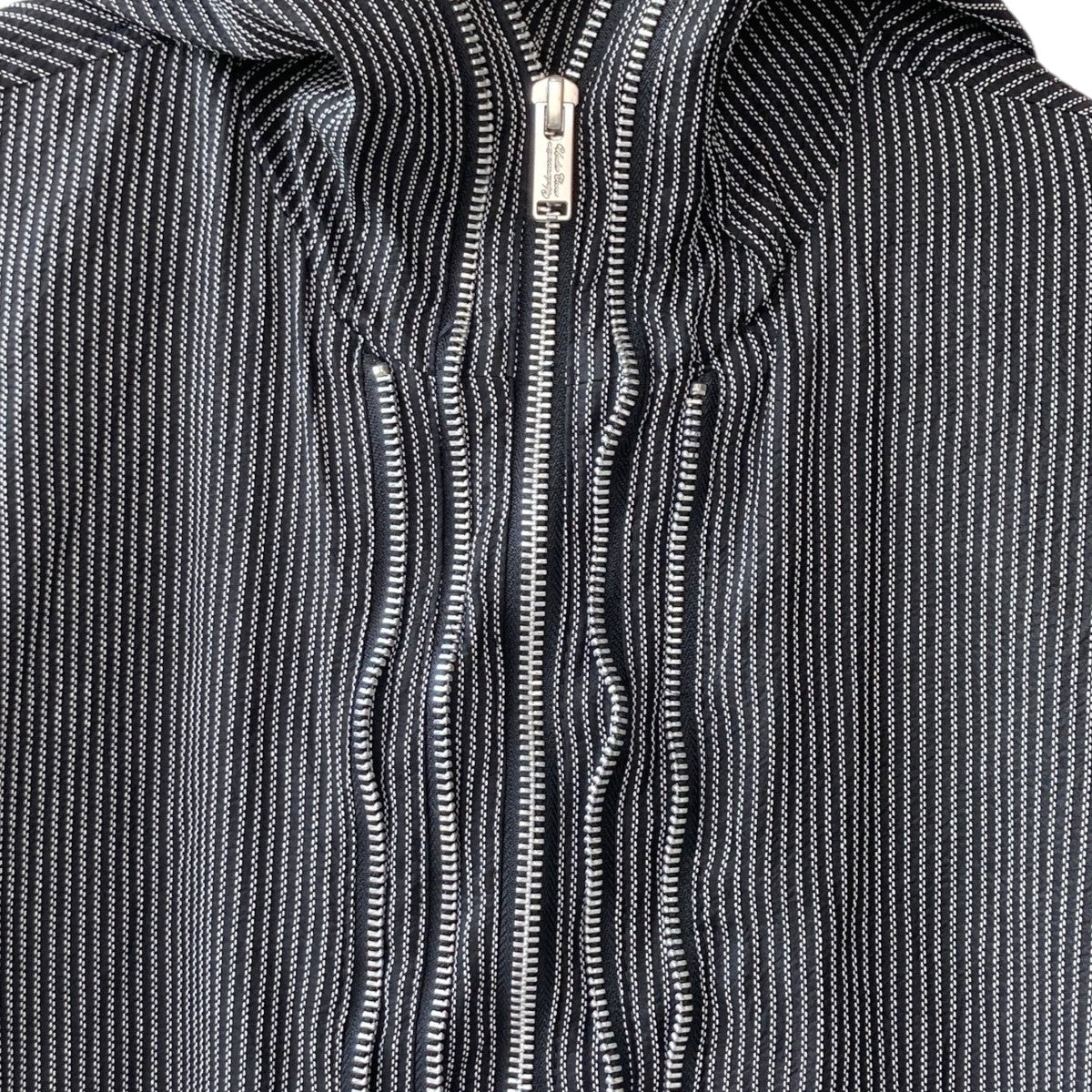 UNDERCOVER(アンダーカバー) 25SSシルク和紙ドビーストライプ3連フード