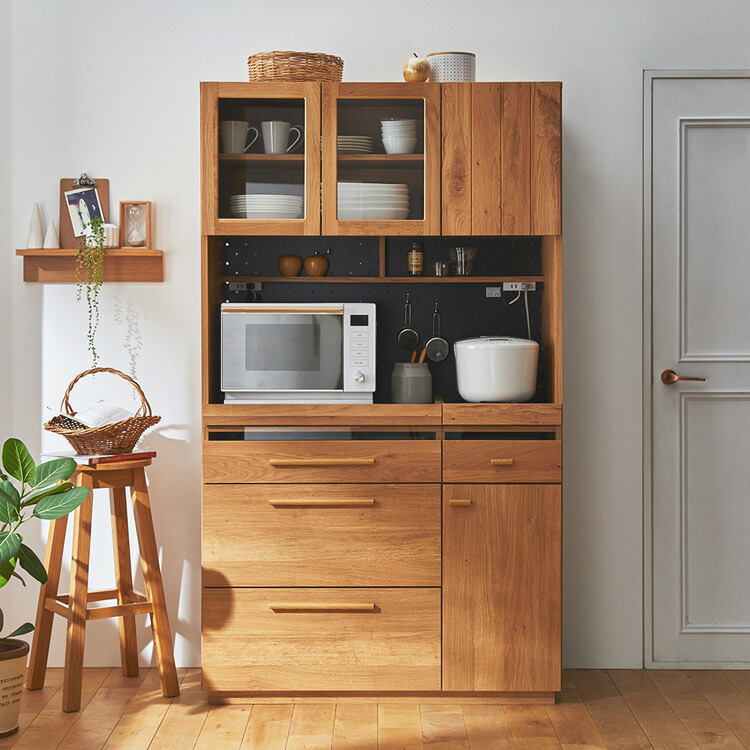 楽天市場】【日本製】天然木 オーク材 ワイド キッチンボード キッチン