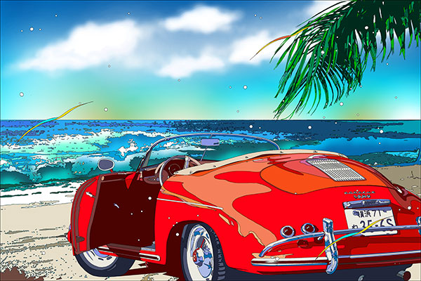 楽天市場】◇ 鈴木英人「オーシャンドライブ2」 2021年 EMグラフ 額付